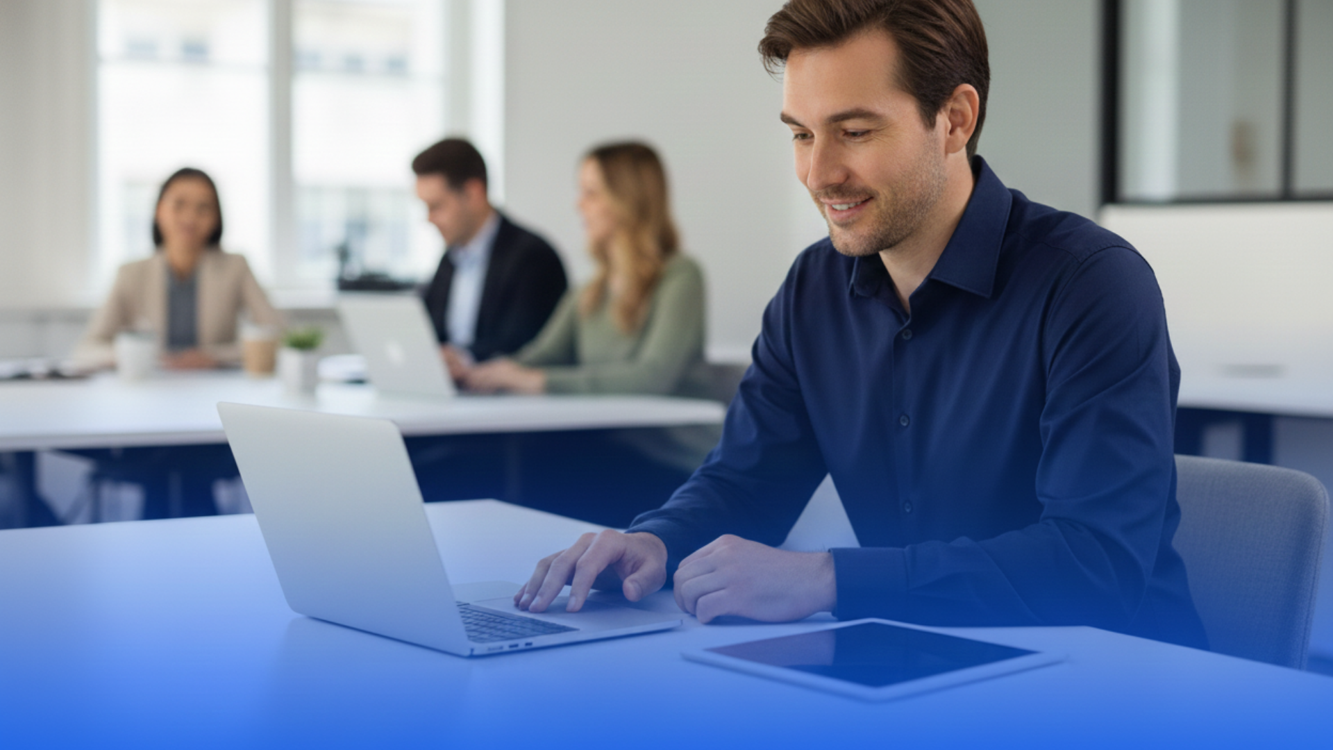 Head de Compliance e Diretor de Operações monitorando a rede de parceiros em tempo real através da plataforma de orquestração da VAAS, garantindo a proteção da marca e a blindagem contra a Lei Anticorrupção em ambiente corporativo moderno.